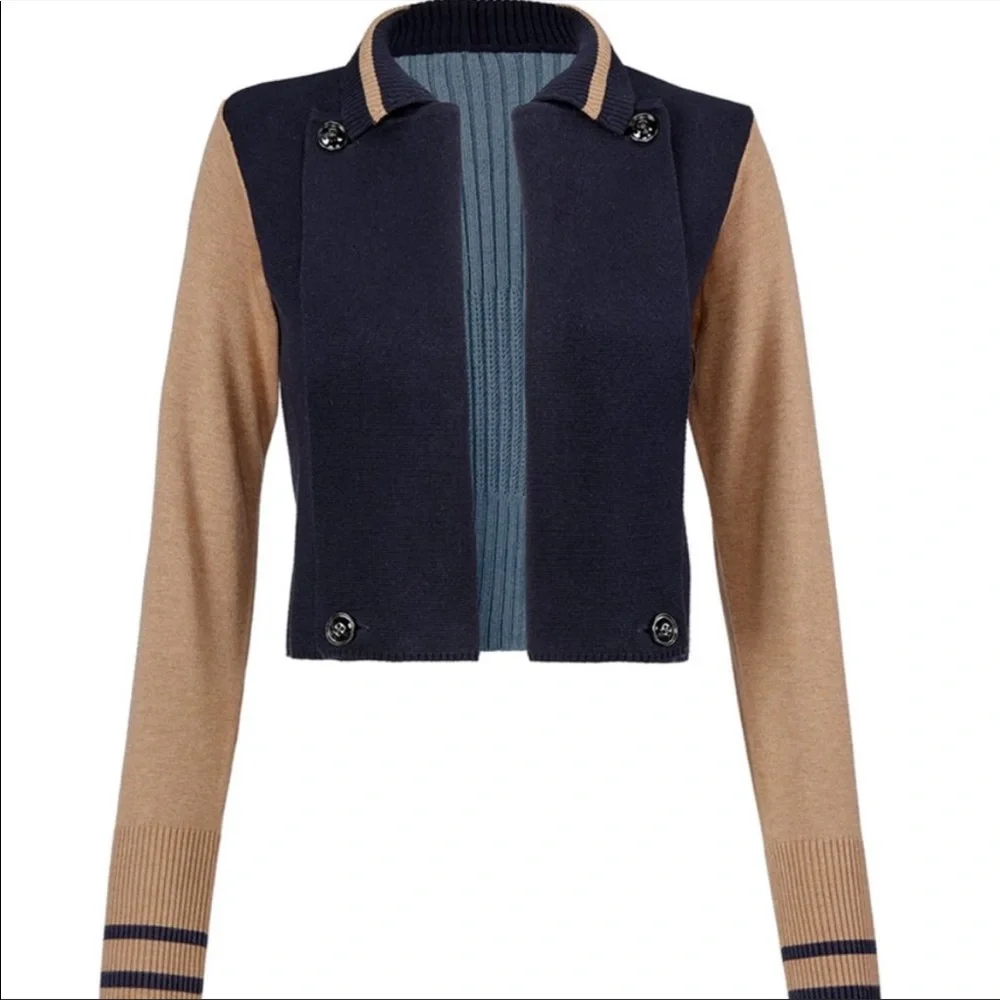 Cabi “School/Letterman” Cardigan. Multi Color, size small. - Picture 2 of 11